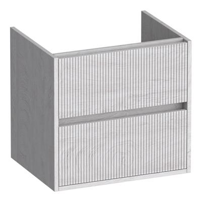 Brauer Adore Wavy - Onderkast - 60 cm - met 2 Softclose Lades Greeploos en 1 Sifon Uitsparing - Forest Seashell