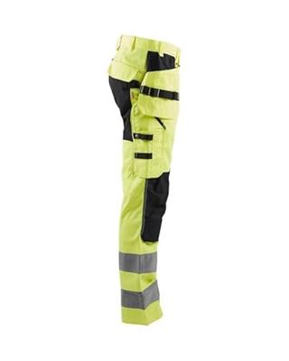 Blåkläder Werkbroek met stretch High-Vis 15521811 | High-Vis Geel/Marineblauw | Maat 58 - 7330509546161