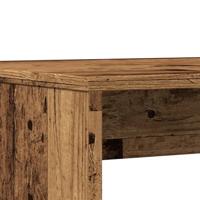 3-delige Eettafel en bankenset bewerkt hout oud houtkleurig - thumbnail