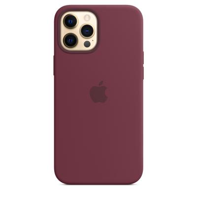 Case with MagSafe - Achterzijde behuizing voor mobiele telefoon - silicone - pruim - voor iPhone 12 Pro Max