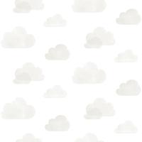 Dutch Wallcoverings Joy - Wolken - Wit/Grijs - thumbnail