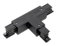 T-stuk links vast 90gr tbv. rail 3-fasen zwart - 5050055 - thumbnail