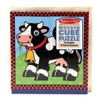 Melissa & Doug blokkenpuzzel Boerderij junior hout 16-delig - thumbnail