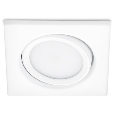 LED Spot - Inbouwspot - Trion Roluno - 5W - Warm Wit 3000K - Vierkant - Mat Wit - Aluminium