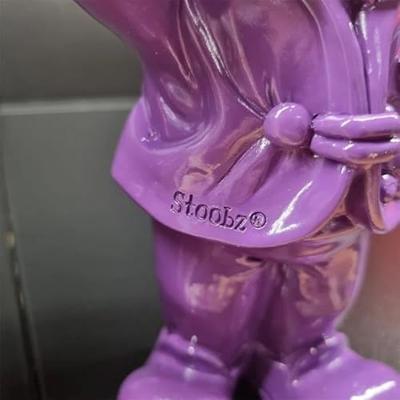 Stoobz Design Stoobz kabouter f*ck you paars 20cm