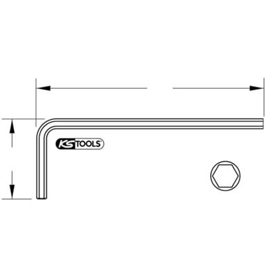 KS Tools 151.2717 Haakse schroevendraaier 17 mm