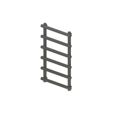 Designradiator Boss & Wessing Tubi Handdoekrek 85x60 cm Zij-Onderaansluiting Mat Antraciet Boss & Wessing