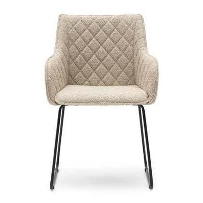 Rivièra Maison Eetkamerstoel 'Frisco Drive' Bouclé, kleur Natural Grey Rivièra Maison Eetkamerstoel 'Frisco Drive' Bouclé, kleur Natural Grey