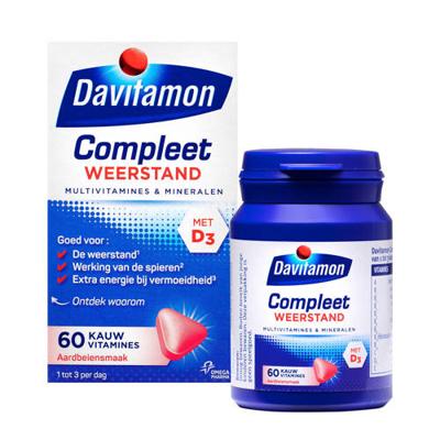 Davitamon Compleet Weerstand Kauwvitamines Aardbei