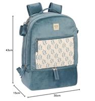 Rugzak Baby-accessoires Safta Leaves Turkoois (30 x 43 x 15 cm) - thumbnail