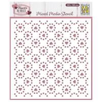 Nellie's Choice • stencil hart en stippen 15x15cm - thumbnail