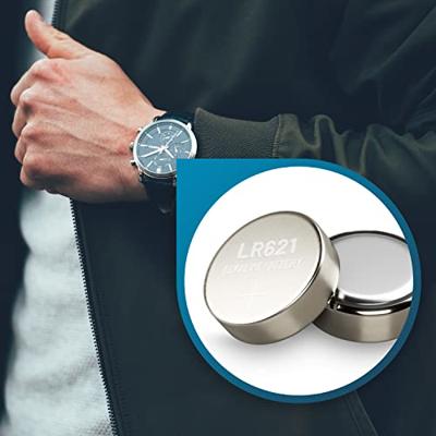 ABSINA AG1 LR621 Knoopcellen, verpakking van 10 stuks, 1,5 V alkaline-knoopcellen, lekvrij en met lange houdbaarheid, LR60, SR60, 1175S0, 164/602, 364, V30, SR621, knoopcelbatterijen, batterij