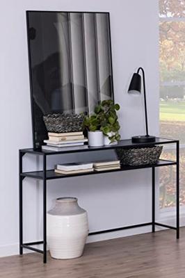Bendt Sidetable 'Holger' Essen en metaal, 120cm, kleur Zwart