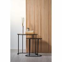 Light & Living Bijzettafel 'Bocov' Set van 2 stuks max, antiek brons-zwart - thumbnail