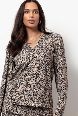 Studio Anneloes Valdis Animal Top 13433 T-shirt Lange Mouw 9014 Black/kit