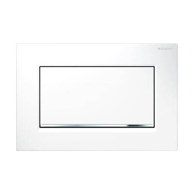 Geberit Sigma 10 (ex Sigma 30) bedieningspaneel glans wit/chroom voor Sigma reservoirs 8cm (UP720) en 12cm (UP320)