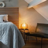 QAZQA Art deco tafellamp goud met amber glas 30 cm - Kevin - thumbnail