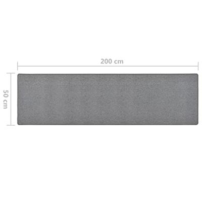 VidaXL Tapijtloper 50x200 cm donkergrijs