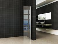 Wiesbaden scharnierende zijwand 40 cm + muurprofiel Nano 10 mm - thumbnail