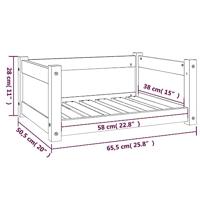 VidaXL Hondenmand 65,5x50,5x28 cm massief grenenhout honingbruin - thumbnail