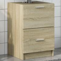 Wastafelkast 40x37x59 cm bewerkt hout sonoma eikenkleurig - thumbnail
