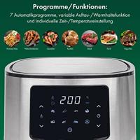 Profi Cook PC-FR 1239 H Airfryer 5.5 l RVS, Zwart - thumbnail