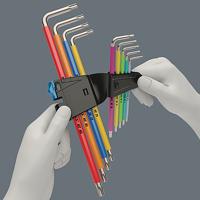 Wera 3967/9 TX SXL Multicolour HF Stainless 1 Stiftsleutelset met vasthoudfunctie, RVS - 9-delig - 05022689001 - thumbnail