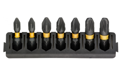 DeWalt Accessoires Bitset | Houder + IMPACT Torsion | 25 mm | PZ1 x2, PZ2 x3, PZ3 x2 - DT70812-QZ