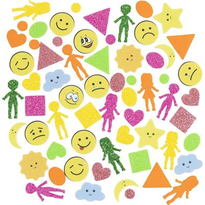Creativ Company Foam stickers, geometrie, mensen, weer, smileys, zelfklevend, afm 10-40 mm, kleurrijk, 175 stuk/ 1 doos Creativ Company Foam stickers, geometrie, mensen, weer, smileys, zelfklevend, afm 10-40 mm, kleurrijk, 175 stuk/ 1 doos