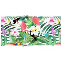 Stoelkussens 4 st lage rug stof meerkleurig - thumbnail