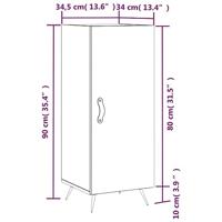 Dressoir 34,5x34x90 cm bewerkt hout bruineikenkleurig - thumbnail