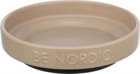 Trixie be nordic voerbak kat keramiek / rubber taupe - thumbnail