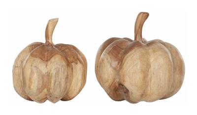 MUST Living Decoratie 'Pumpinks' Teakhout, Set van 2 stuks MUST Living Decoratie 'Pumpinks' Teakhout, Set van 2 stuks