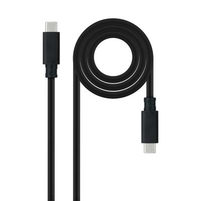 NANOCABLE 10.01.4102 USB 3.1 Gen2 10 Gbit/s 5 A, 4K/60 Hz, USB-C/M-USB-C/M, zwart, 2 m