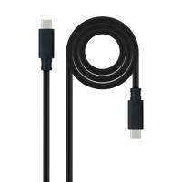 NANOCABLE 10.01.4102 USB 3.1 Gen2 10 Gbit/s 5 A, 4K/60 Hz, USB-C/M-USB-C/M, zwart, 2 m - thumbnail