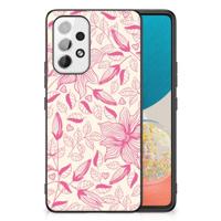 Samsung Galaxy A53 Bloemen Hoesje Pink Flowers - thumbnail
