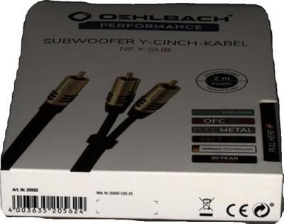 Oehlbach: NF Y-Sub 200 Subwooferkabel 2,0 meter - Rood