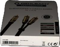 Oehlbach 20562 Cinch Audio Y-kabel [2x Cinch-stekker - 1x Cinch-stekker] 2.00 m Rood Vergulde steekcontacten - thumbnail