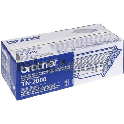 Brother toner, 2.500 pagina&apos;s, OEM TN-2000, zwart