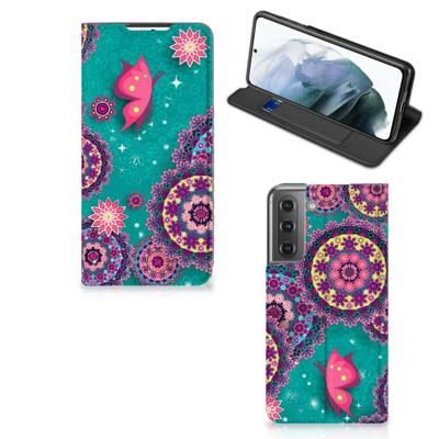 Samsung Galaxy S21 FE | Bookcase | Cirkels en Vlinders