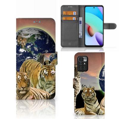 Xiaomi Redmi 10 | Telefoonhoesje | Met pasjeshouder | Roofdieren