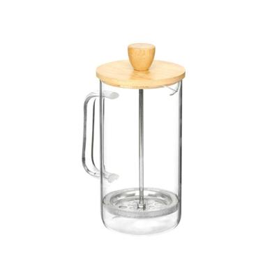 Theepot 600 ml Natuurlijk Bamboe Borosilicaatglas