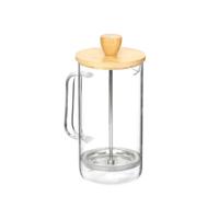 Theepot 600 ml Natuurlijk Bamboe Borosilicaatglas - thumbnail