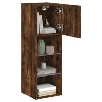 Tv-meubels met LED-verlichting 2 st 30,5x30x90 cm gerookt eiken - thumbnail