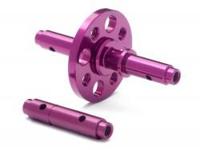 Aluminium input shaft set (front & rear/purple) - thumbnail