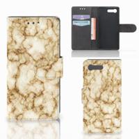 Sony Xperia X Compact | Bookcase | Marmer Goud - thumbnail