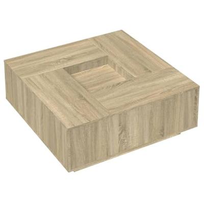 Salontafel 100x100x40 cm bewerkt hout sonoma eikenkleurig