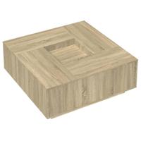 Salontafel 100x100x40 cm bewerkt hout sonoma eikenkleurig - thumbnail