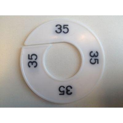 Maatring 9cm wit/zwart 35