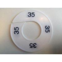 Maatring 9cm wit/zwart 35 - thumbnail